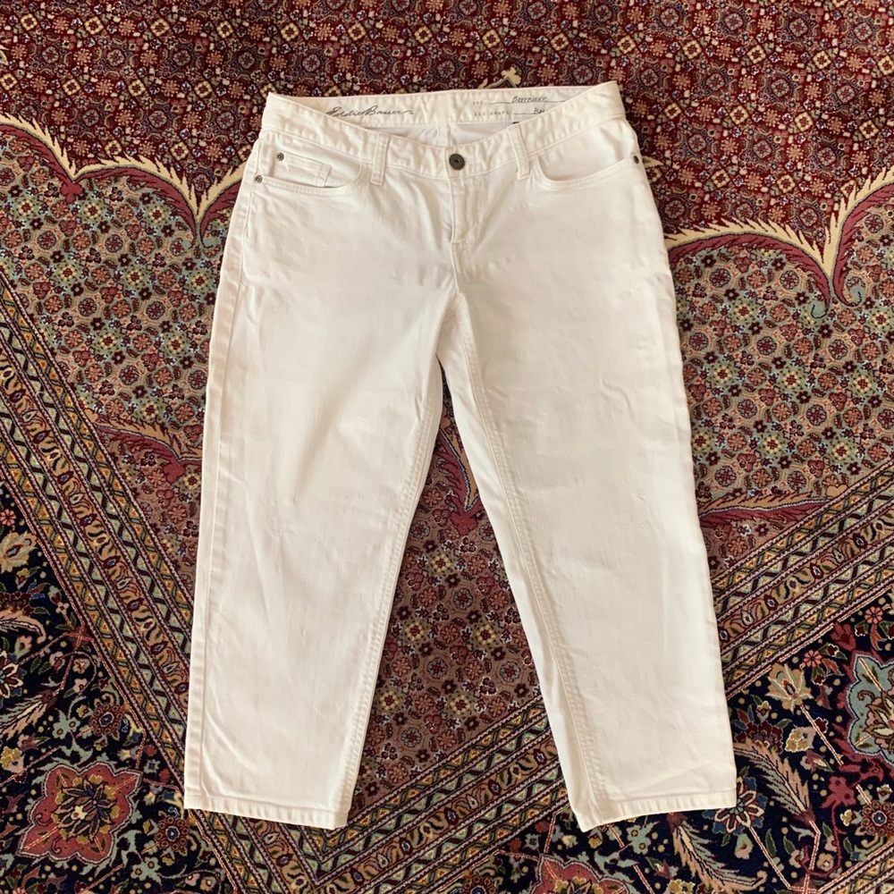 🥳 Host Pick!! 🎉Eddie Bauer relaxed fit boyfriend capris denim - Picture 2 of 8